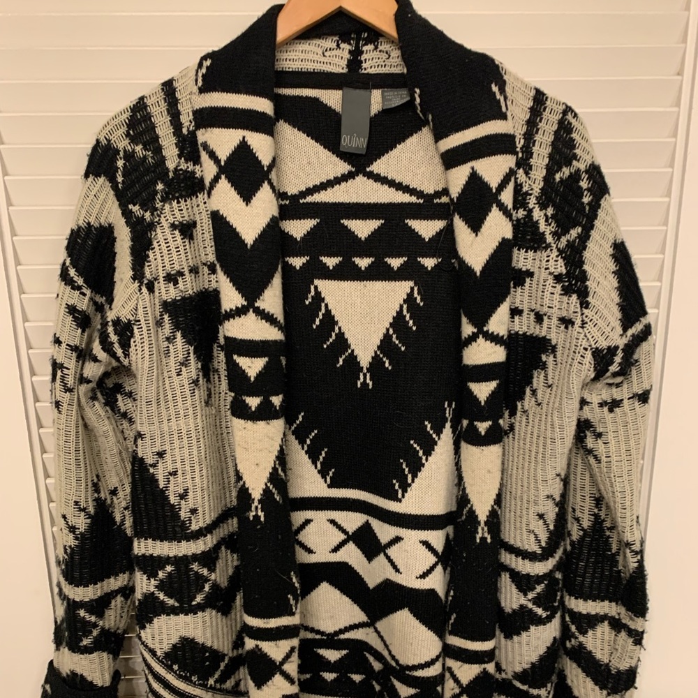 Black and white sweater